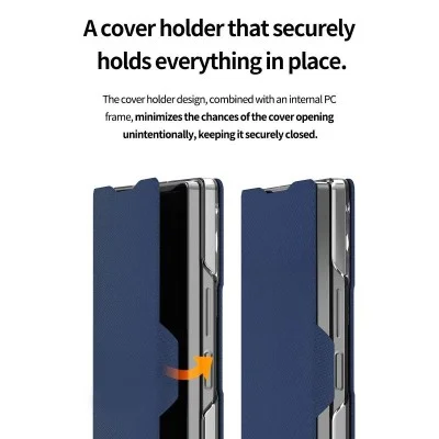Cover Samsung Z Fold 6 Bonnet Diary Flip Case Araree - Blue